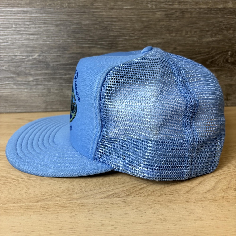 VINTAGE Mt. Pleasant Power Hat Cap Snap Back One Size Trucker Utah 90s - Picture 4 of 9